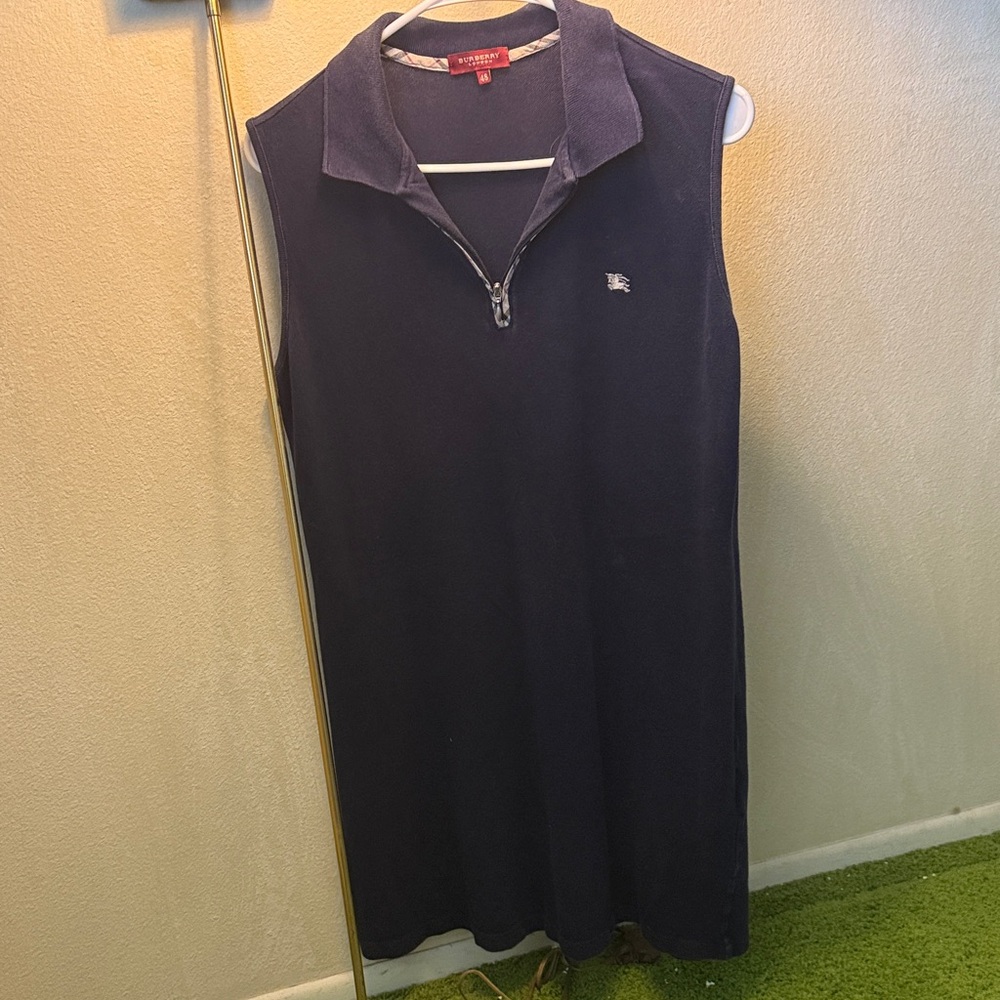 Burberry Dark Blue Sleeveless Dress